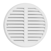 Rama aerisire Haco, rotunda, cu obloane reglabile , 125x160, alb